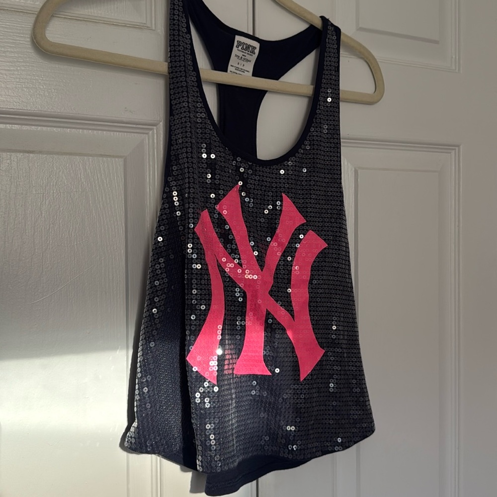 Pink New York Yankees Tank Top